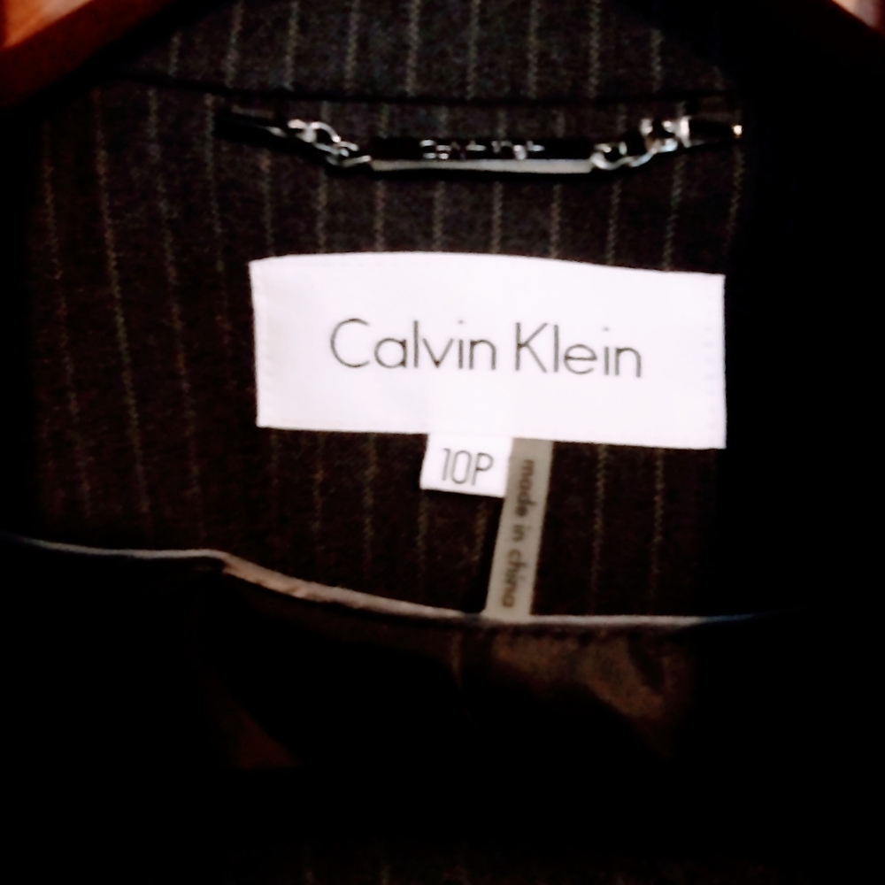 Calvin Klein Charcoal Pinstripe Jacket - Picture 3 of 6